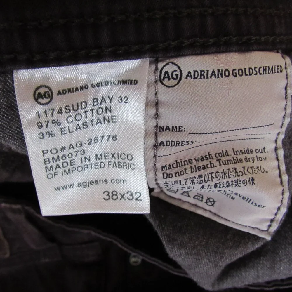 Adriano Goldschmied AG THE GRADUATE Tailored Leg Purple Jeans Men's 38 x 32